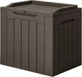 JUMMICO 31 Gallon Resin Deck Box Waterproof Indoor Outdoor Storage Boxes by JUMMICO
