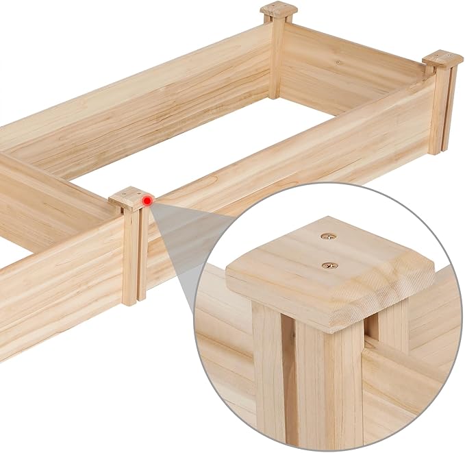 Yaheetech 8×2ft Wooden Horticulture Raised Garden Bed Divisible Elevated - Image 9