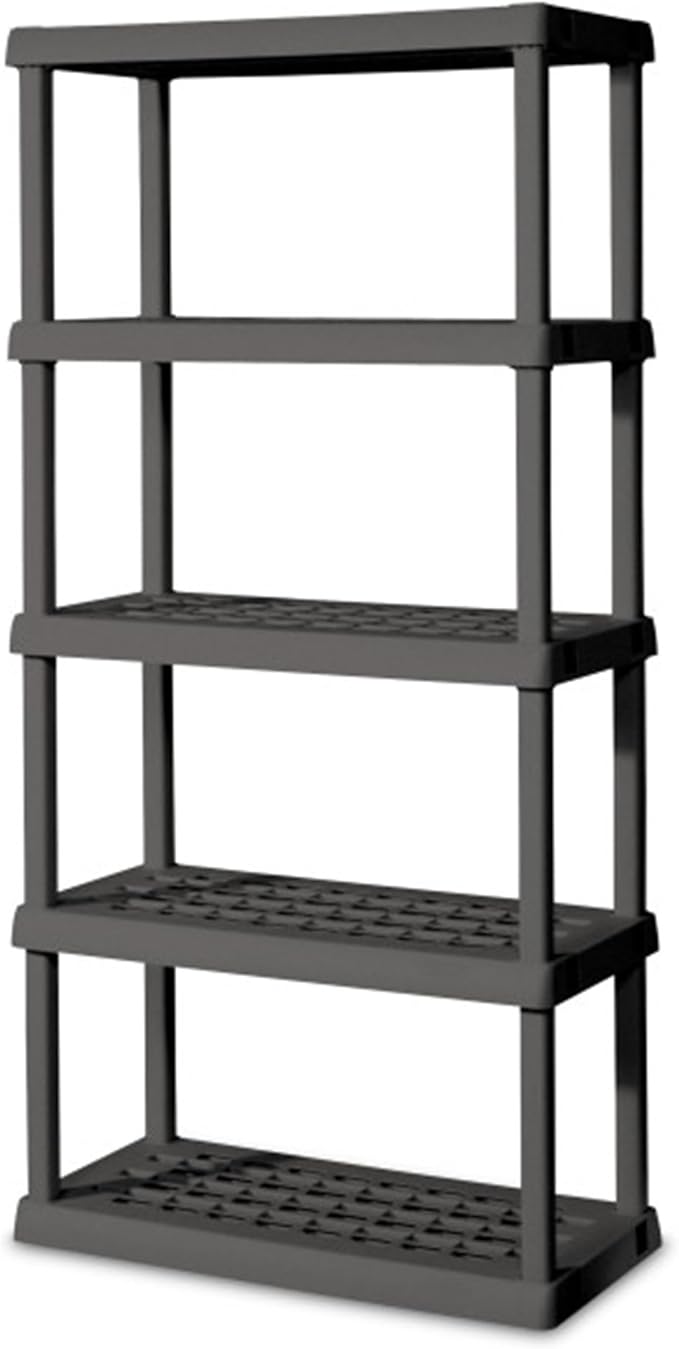 Sterilite 5 Shelf Unit, Heavy-Duty Shelving Storage Rack - Image 9