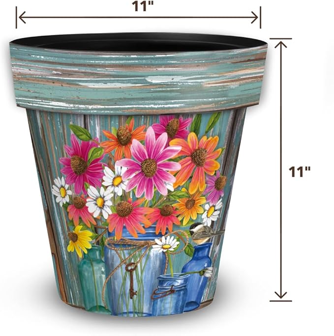 Briarwood Lane Farm Fresh Flowers Medium Planter - Image 2