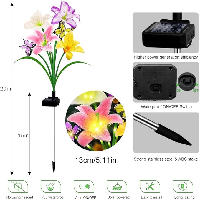 Solar Garden Lights 2 Pack - Image 3