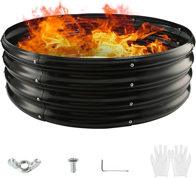 36-Inch Round Galvanized Steel Fire Ring/Fir Pit - Image 2