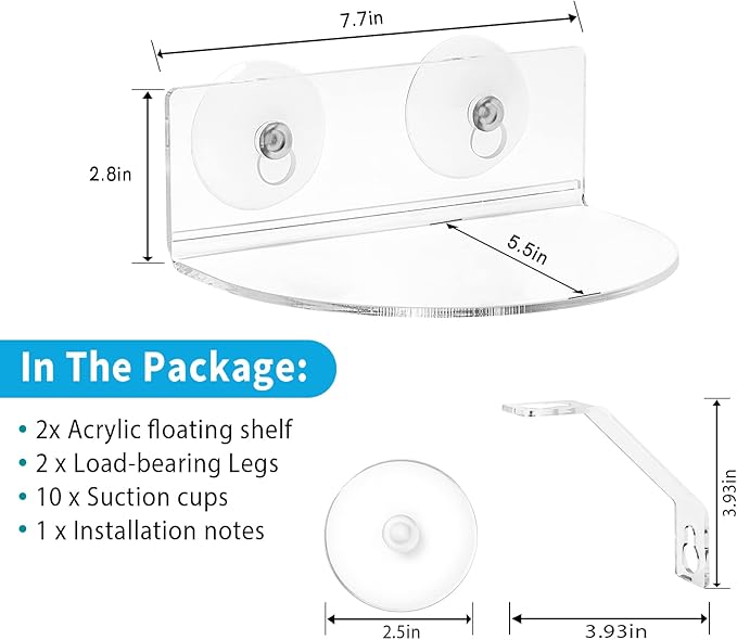 2-Pack Acrylic Window Plant Shelves - Image 3