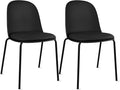 2xhome Modern Stackable Armless Dining Chair | Plastic Shell Seat by 2xhome