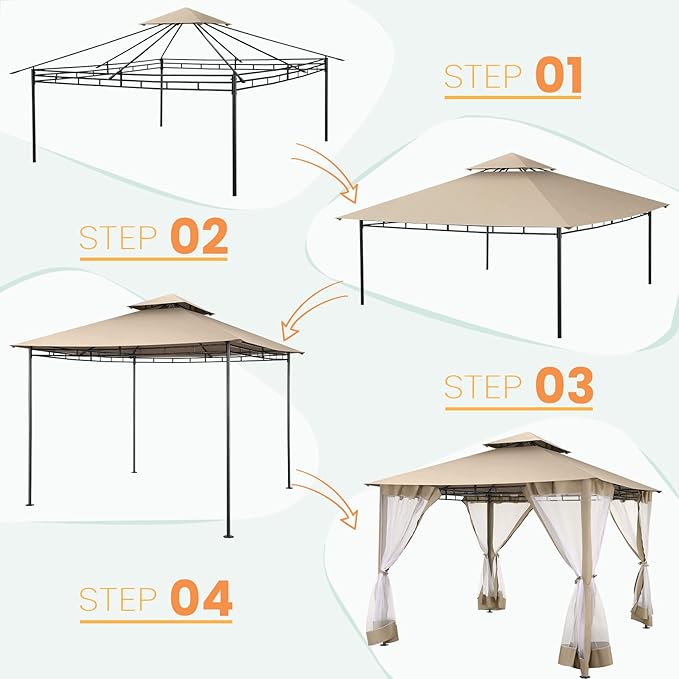 COBIZI Gazebo 10x10 Heavy Duty Gazebos - Image 9