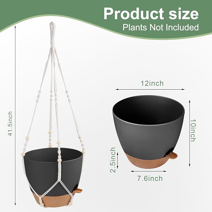41.5 Inch Macrame Plant Hanger Indoor Outdoor - Image 3