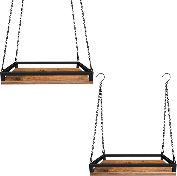 Plant Hanger Indoor, 2 Pack 16" Wooden Hanging Plant Holder by Lilybud--lily