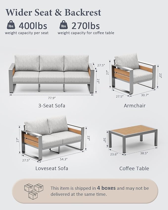 ZANDOR Aluminum Outdoor Patio Furniture - Image 2