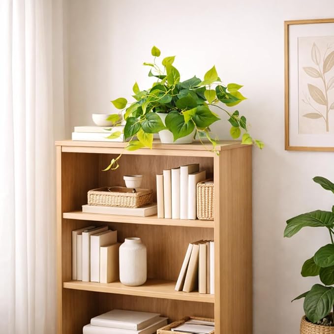 alyptus Fake Pothos Hanging Plants – Set of 2 Faux Ivy Vines Realistic Silk - Image 7
