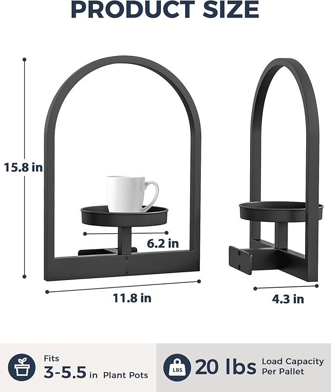 Bamworld Plant Stand Indoor, Plant Hanger Wall Planters - Image 2