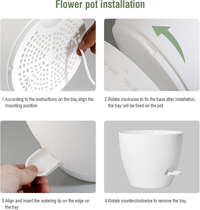12/10/9 inch Large Self Watering Pots, Plant Pots - Image 4