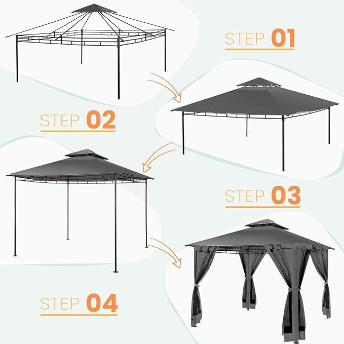 COBIZI Gazebo 10x10 Heavy Duty Gazebos - Image 7