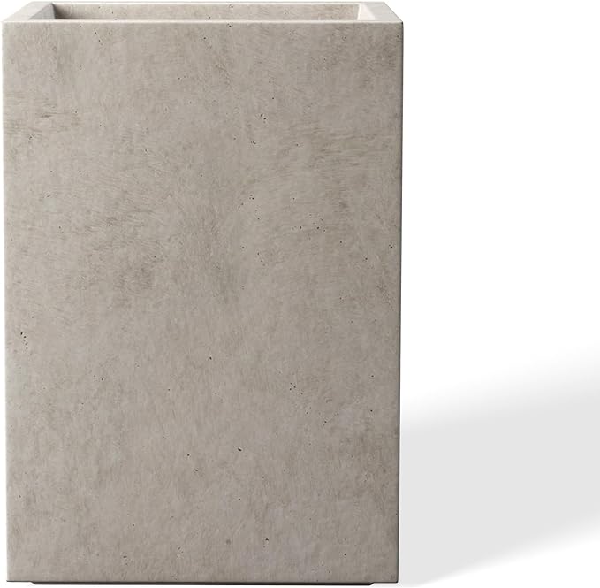 Kante 12.6" H Tall Rectangular Concrete Planters, Outdoor Indoor Lightweight by Kante