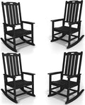 Oversized Rocking Chair Set of 4, Outdoor Rocking Chair by THOEOE