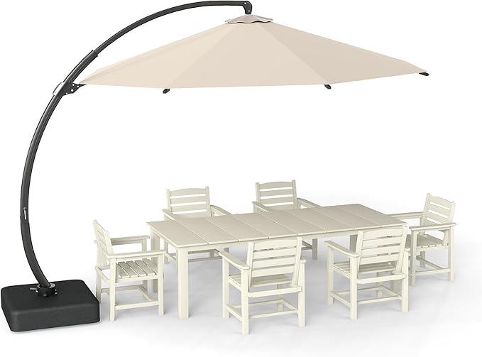 7-Piece White Outdoor Dining Set by PatioKingdom