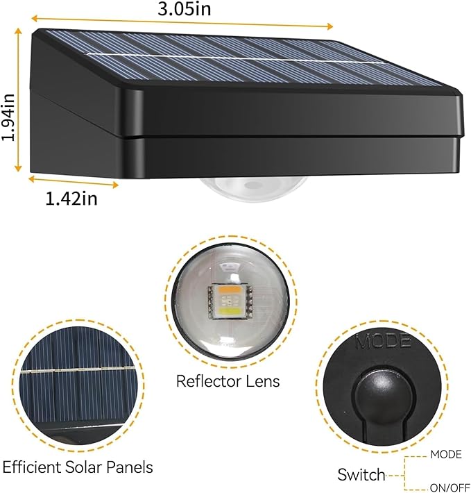Solar Led Wall Light, Rgb Color Changing Spotlight - Image 6
