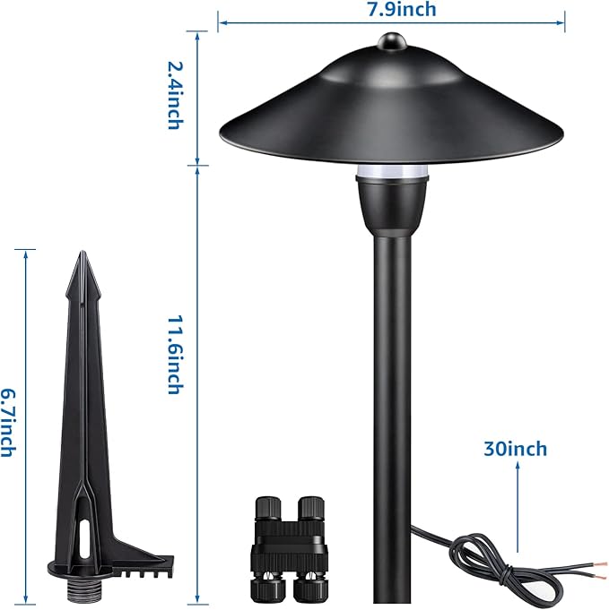 SUNVIE LED Low Voltage Landscape Lights 3W Cast-Aluminum Pathway Lights Low - Image 6