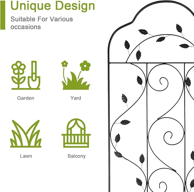 hogardeck 4 Packs 84 * 19 inch Metal Garden Trellis - Image 4