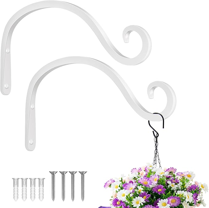 BOLITE Plant Hangers Outdoor Indoor, 12 Inch Wall Plant Hooks, Metal Bird by Bolite