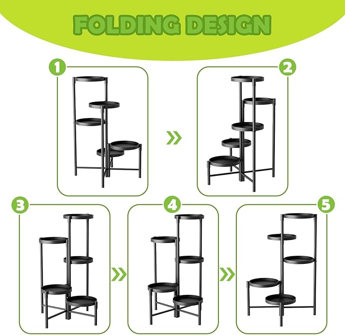 5 Tier Heavy Duty Metal Plant Stand - Image 5