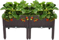 VINGLI Square Raised Garden Bed, Self-Watering Plastic Planter by VINGLI