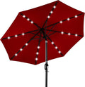Best Choice Products 10ft Solar Polyester LED Lighted Patio Umbrella w/Tilt by BestChoiceProducts