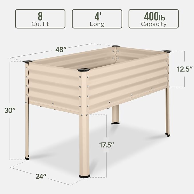 Best Choice Products 48x24x30in Galvanized Raised Garden Bed, Metal Elevated - Image 2