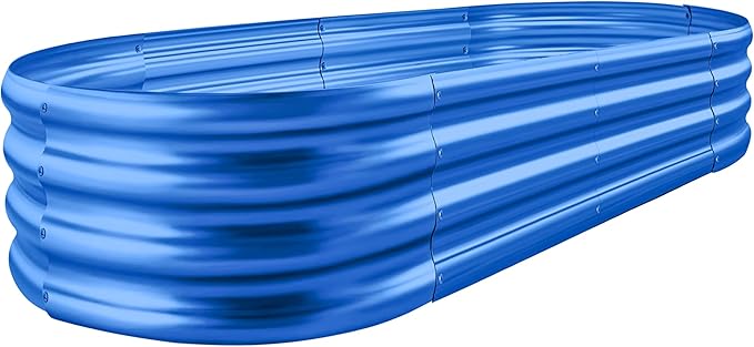 Land Guard Galvanized Raised Garden Bed Kit, Galvanized Planter Raised Garden by Unknown