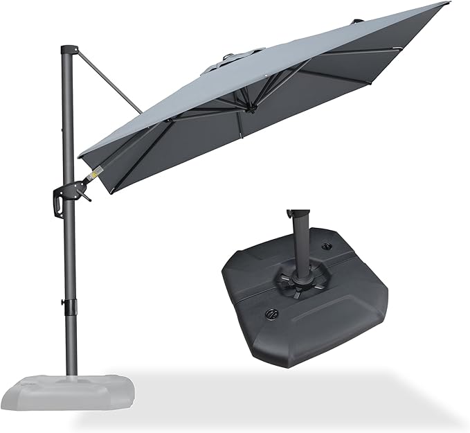 PURPLE LEAF 8 Feet Square Cantilever Umbrella Patio Umbrella - Image 2
