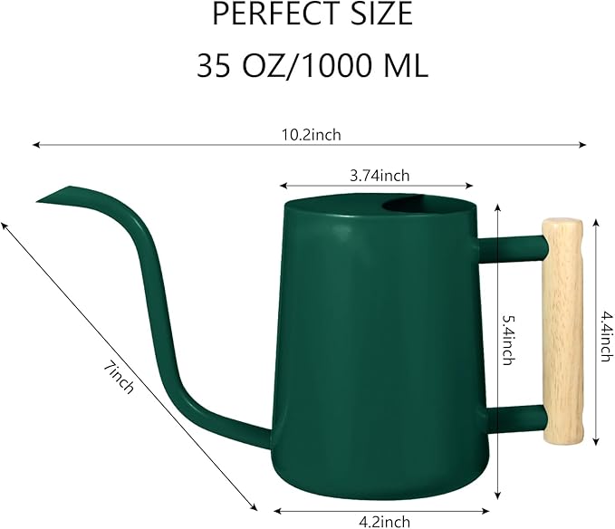 Watering Can Indoor Plants, 35oz Small Indoor Stainless Steel Metal Watering - Image 7