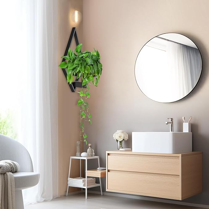 Wall Plant Holder, 3 Pack Metal Floating Shelves Indoor, Window Sill Plant Shelf - Image 4