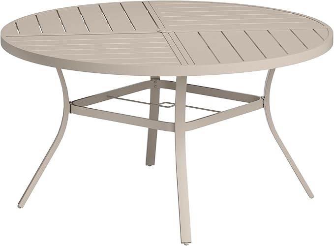 VICLLAX Round Patio Table with Adjustable Umbrella Hole by HOME