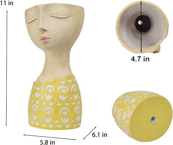 DiliComing Face Planter-Pots for Indoor Plants - Image 3