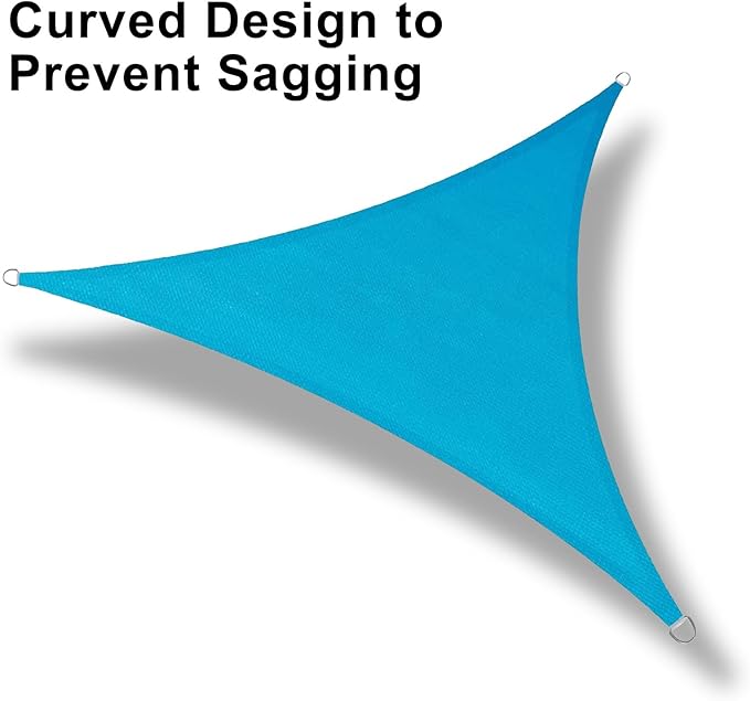 LOVE STORY Custom Size 15'x15'x15' Turquoise Blue Sun Shade Sail Triangle - Image 6
