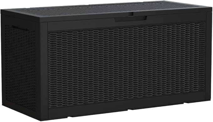 Devoko 95 Gallon Deck Box Large Resin Outdoor Storage Box, Waterproof and UV by DEVOKO
