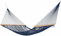 Castaway Living 13 ft. Double Traditional Hand Woven Navy Polyester Rope Hammock by CastawayLiving