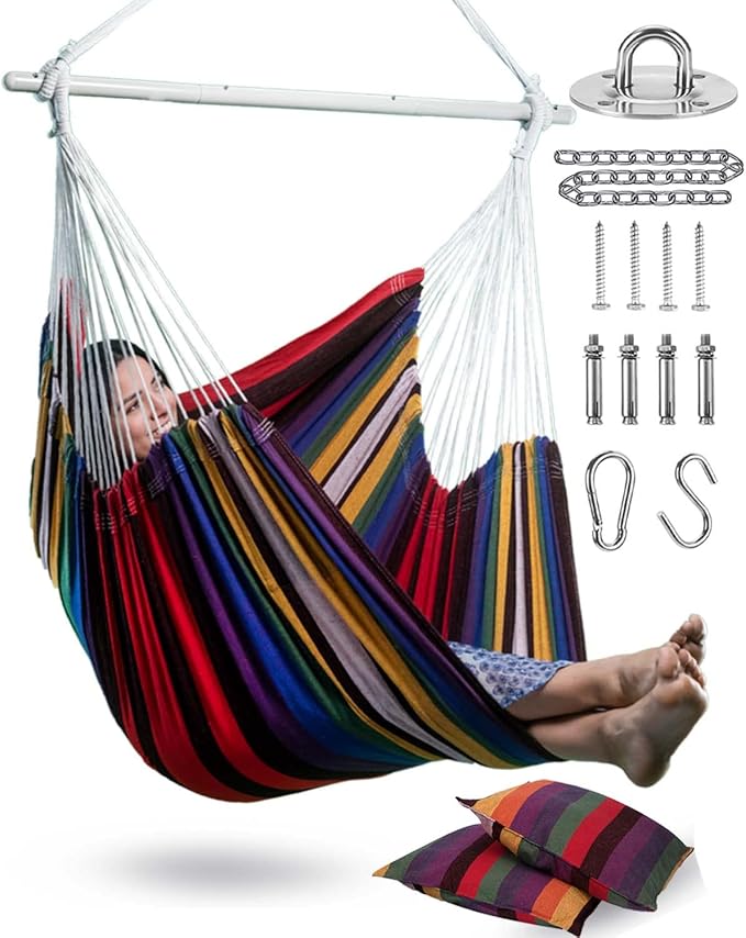 XXL Hammock Chair Hanging Rope Swing by Lulladle