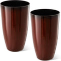 Glitzhome 23.5" H Oversized Tall Planter, Gradient Red Faux Ceramic Finish by Glitzhome
