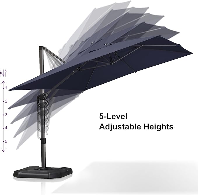 PURPLE LEAF 9'×11.5' Cantilever Patio Umbrella - Image 4