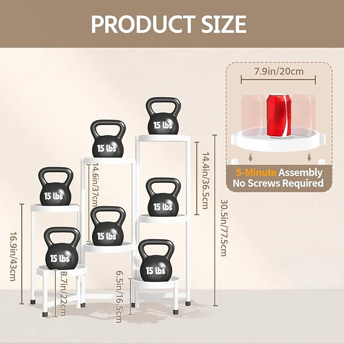 LASZOLA 7 Tiered Folding Plant Stand Indoor - Image 3