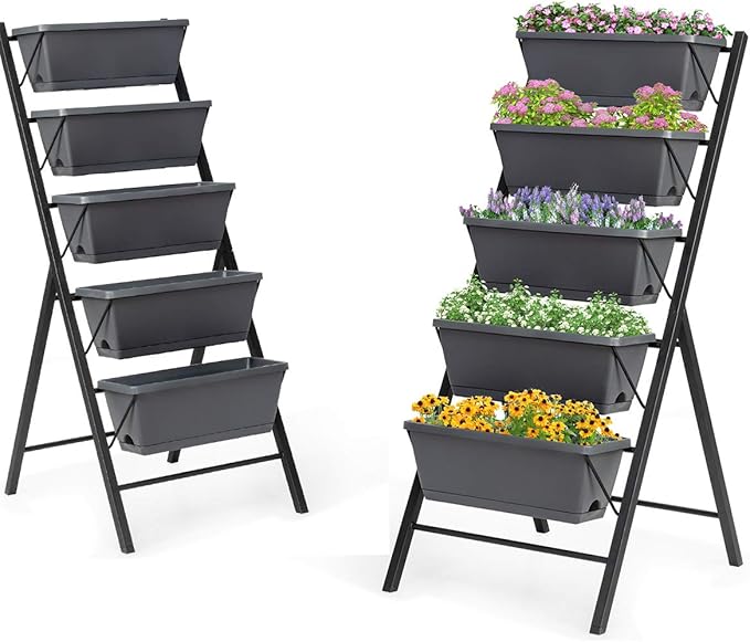 Giantex Set of 2 Vertical Raised Garden Bed, Elevated Planter Raised Beds by Giantex