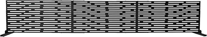 Oakland Living 6 ft. X 4 ft. Black Freestanding Metal Privacy Screen Room - Image 7
