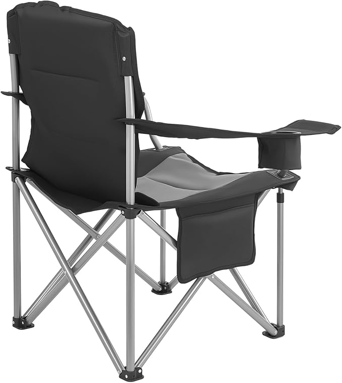 VEVOR Oversized Camping Folding Chair, Portable Heavy Duty Outdoor Quad Lumbar - Image 9