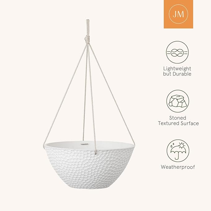LA JOLIE MUSE Hanging Planters for Outdoor Plants, Large Hanging Planter - Image 7