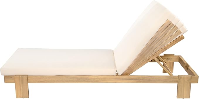 Christopher Knight Home Duska Acacia Wood Chaise Lounge Chair Set of 2 - Image 8