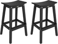 VINGLI 29" Outdoor Bar Stools Set of 2, HDPE Poly Lumber Bar Chairs by VINGLI