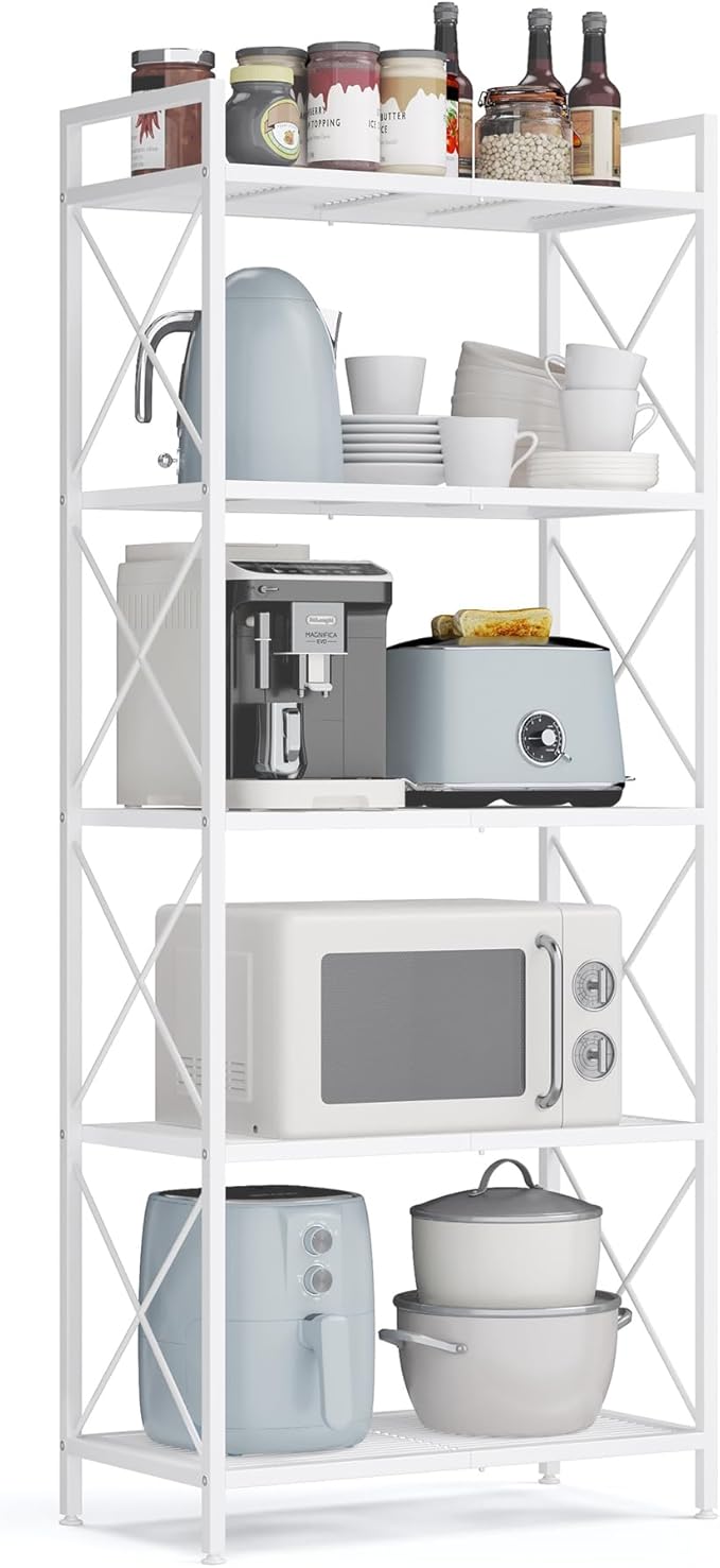 SONGMICS 5-Tier Metal Storage Rack, Shelving Unit by SONGMICSbySONGMICSHOME