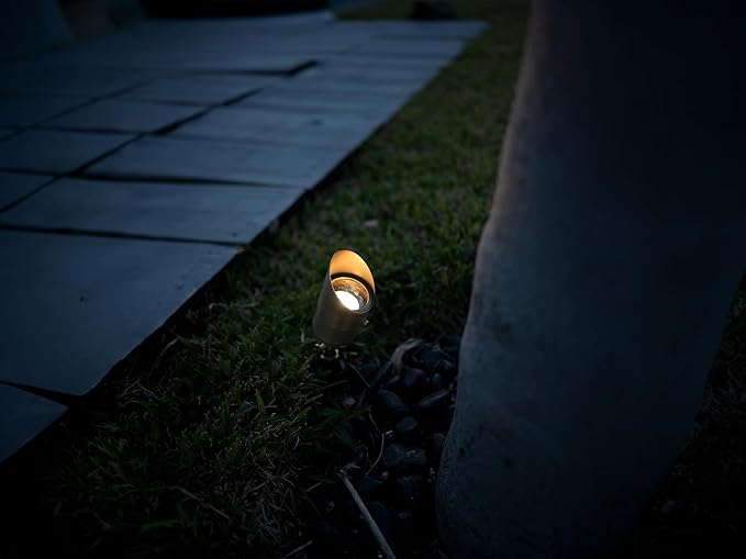 12V LogiSpot Brass Outdoor Spotlight - Image 8