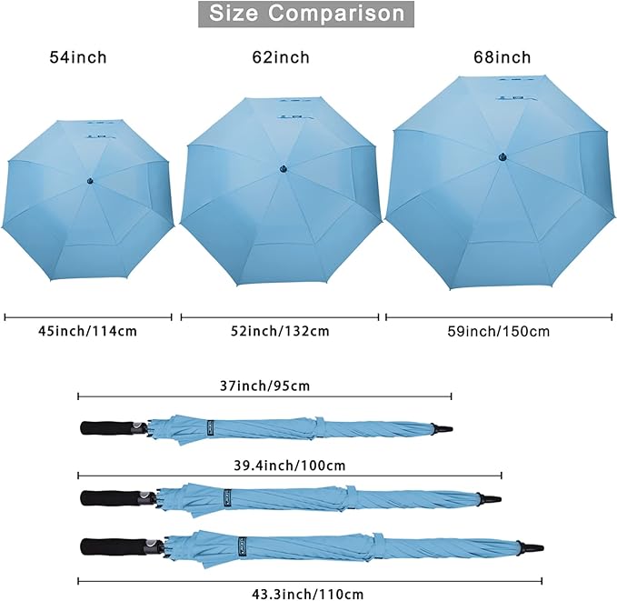G4Free 47/54/62/68/72 Inch Automatic Open Golf Umbrella Oversize Extra Large - Image 8
