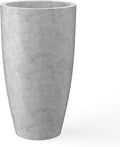 Kante 23.6" H Natural Concrete Finish Concrete Tall Planters Large Outdoor by Kante